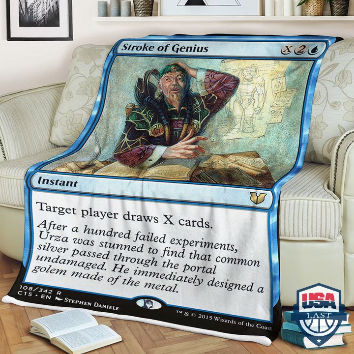 Game MTG Stroke of Genius Fleece Blanket