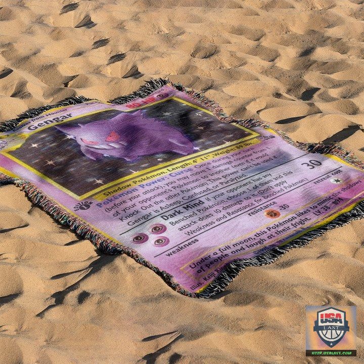 Gengar Pokemon Custom Woven Blanket