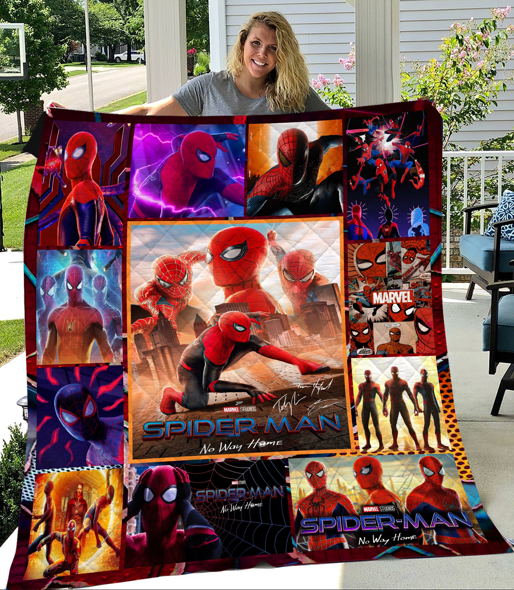 Gift For Fans Personalized Spiderman No Way Home Quilt Blanket