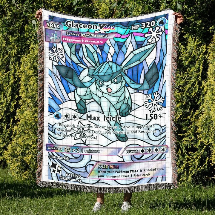 Glaceon Stain Glass Custom Woven Blanket