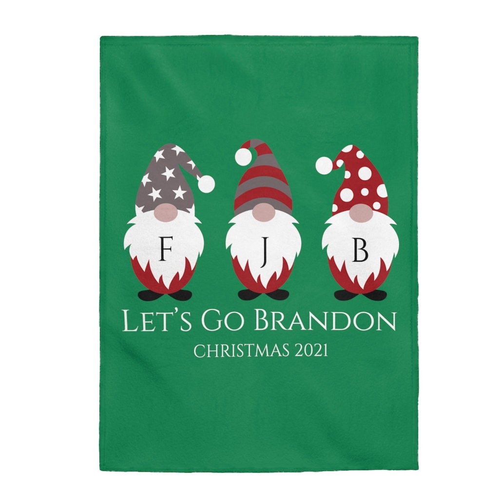 Gnome FJB Let’s Go Brandon Christmas Plush Blanket