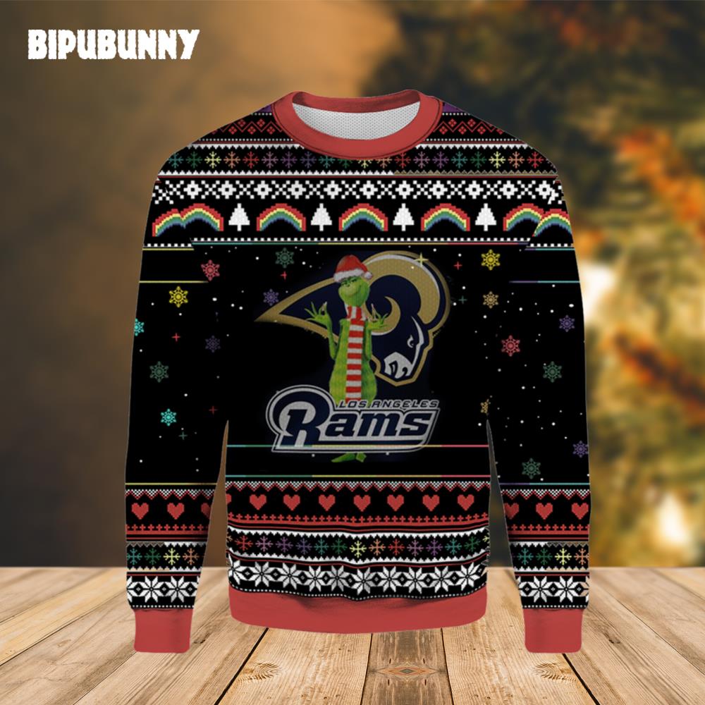 Grinch Los Angeles Rams Ugly Christmas Sweater