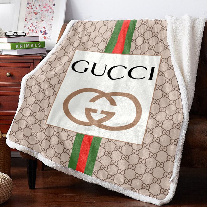 Gucci Luxury Brand Inspired 3D Customized Fleece Blanket