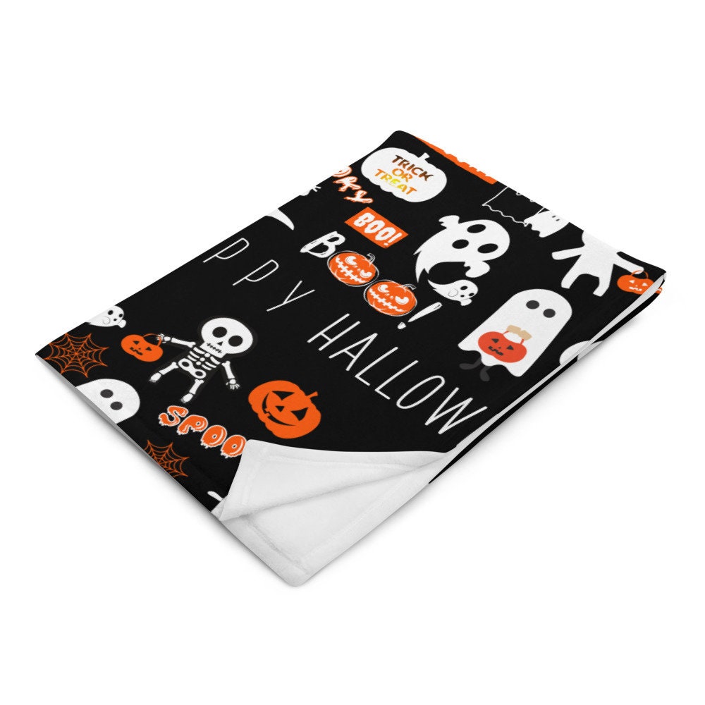 Halloween Fall Throw Ghost Pumpkin Blanket