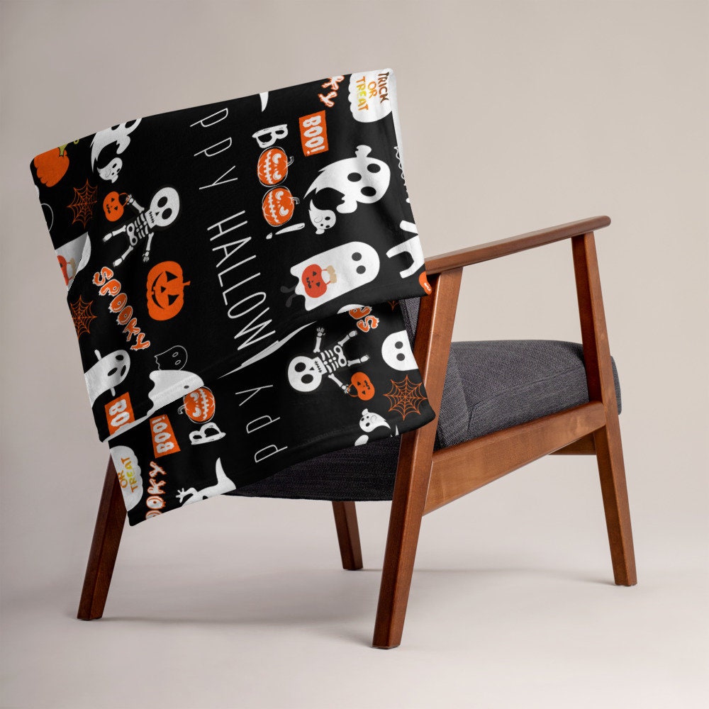 Halloween Fall Throw Ghost Pumpkin Blanket