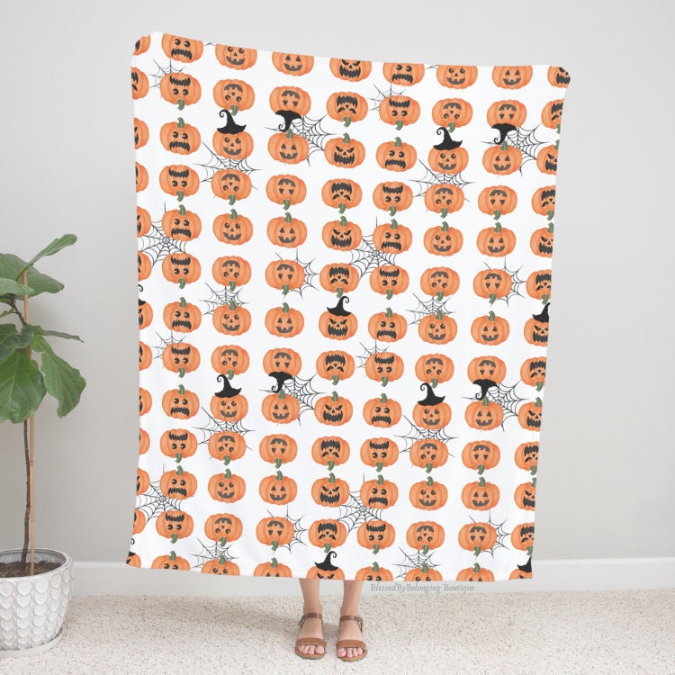 Halloween Pumpkin Fall Blanket