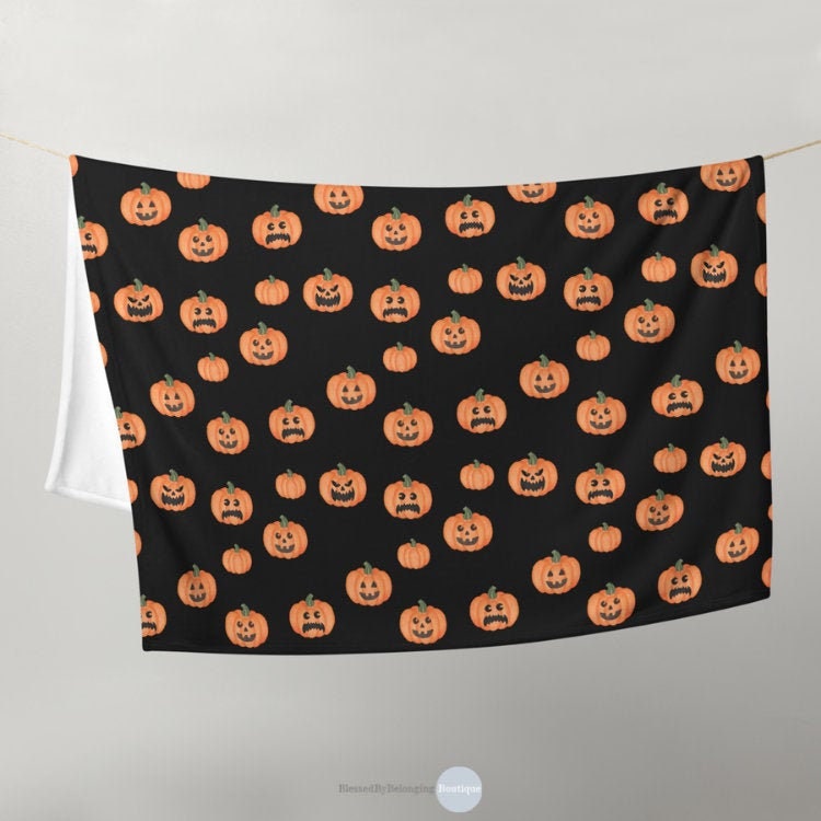 Halloween Throw Pumpkin Decor Fall Blanket