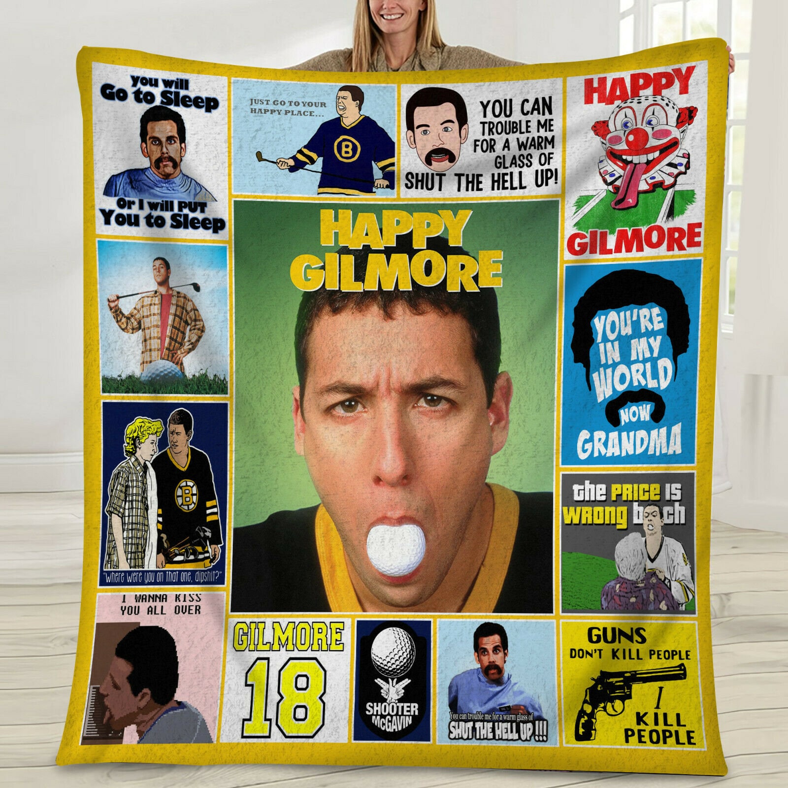 Happy Gilmore Quilt Blanket