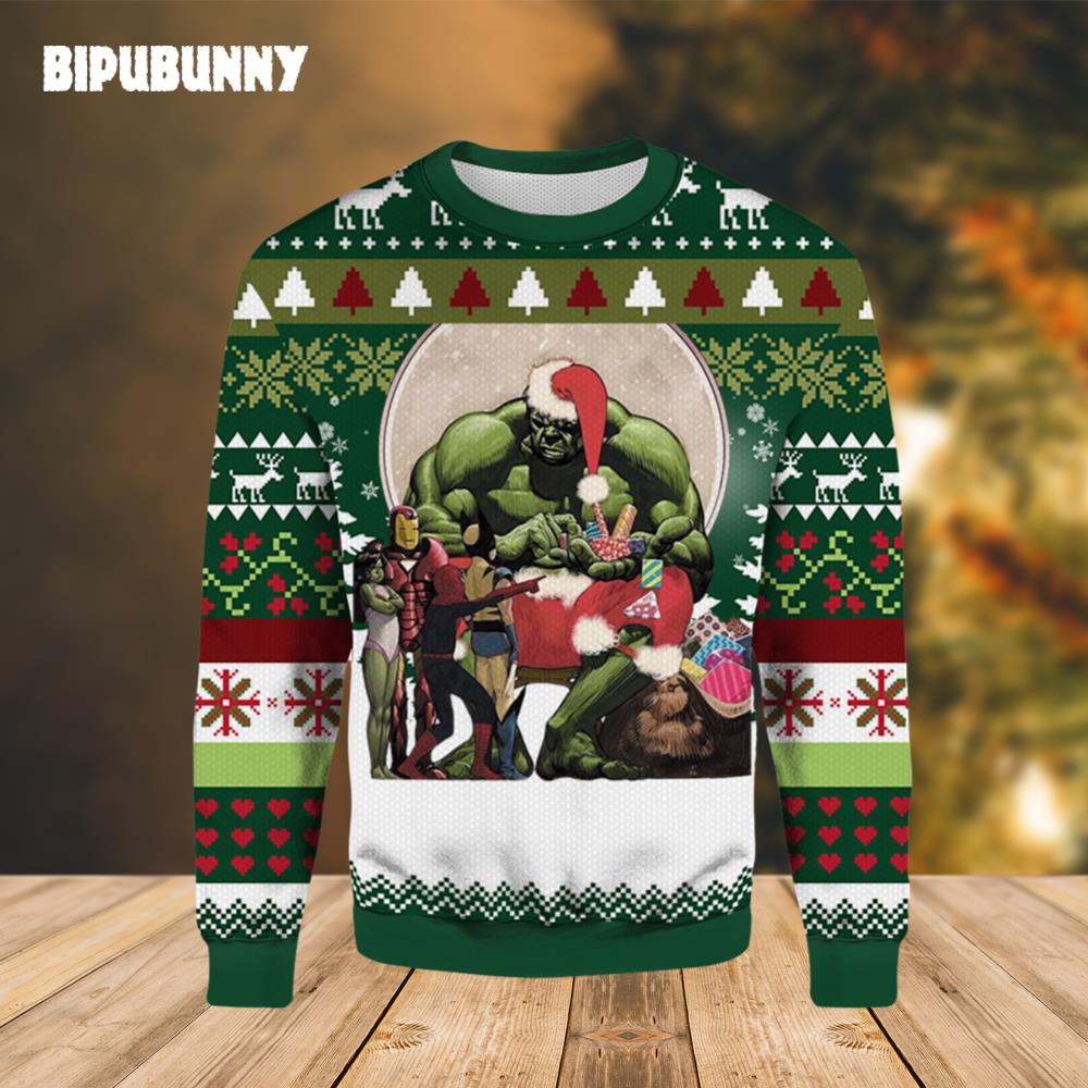 Hulk Have Yourself a Merry Marvel Ugly Christmas Sweater