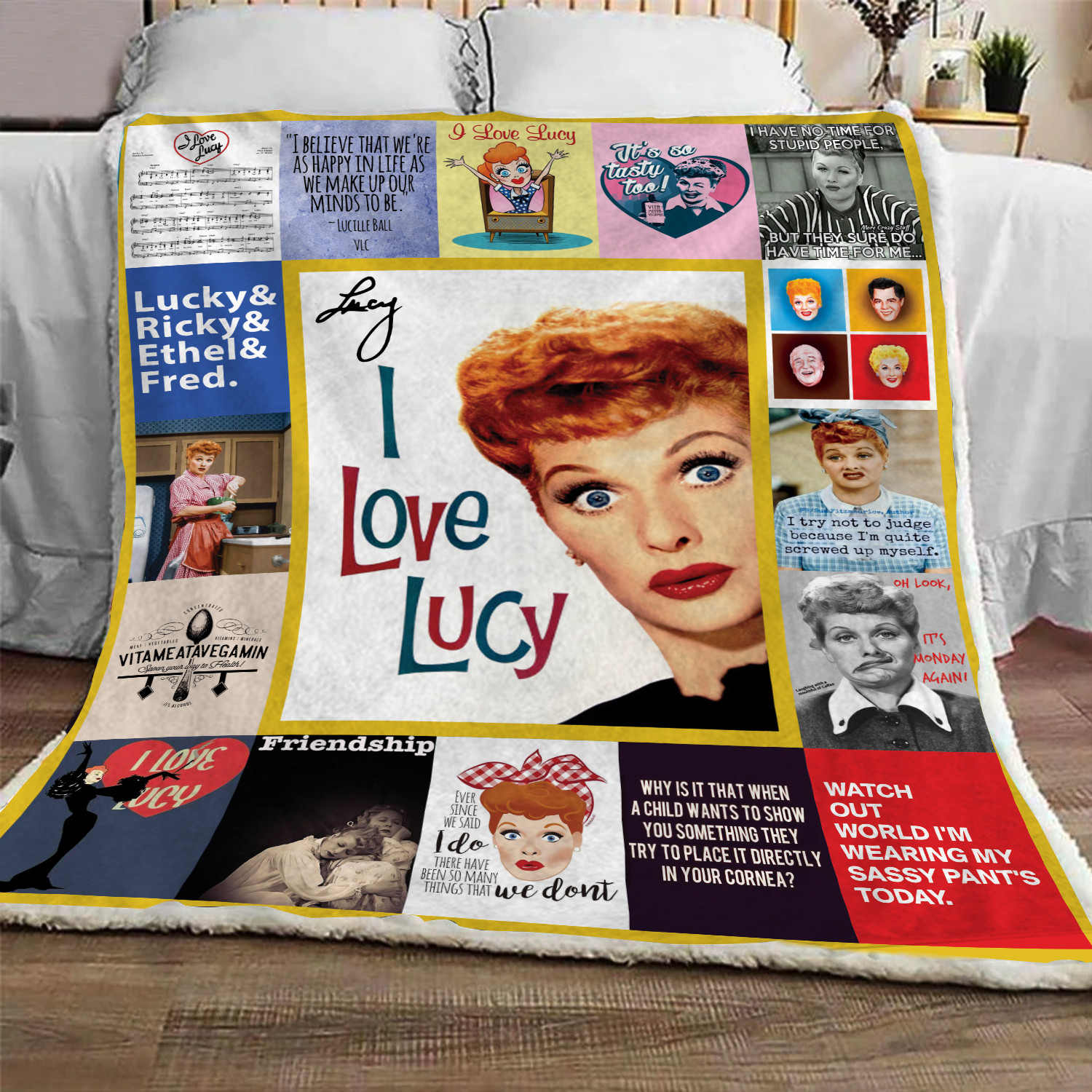 I Love Lucy Quotes Blanket