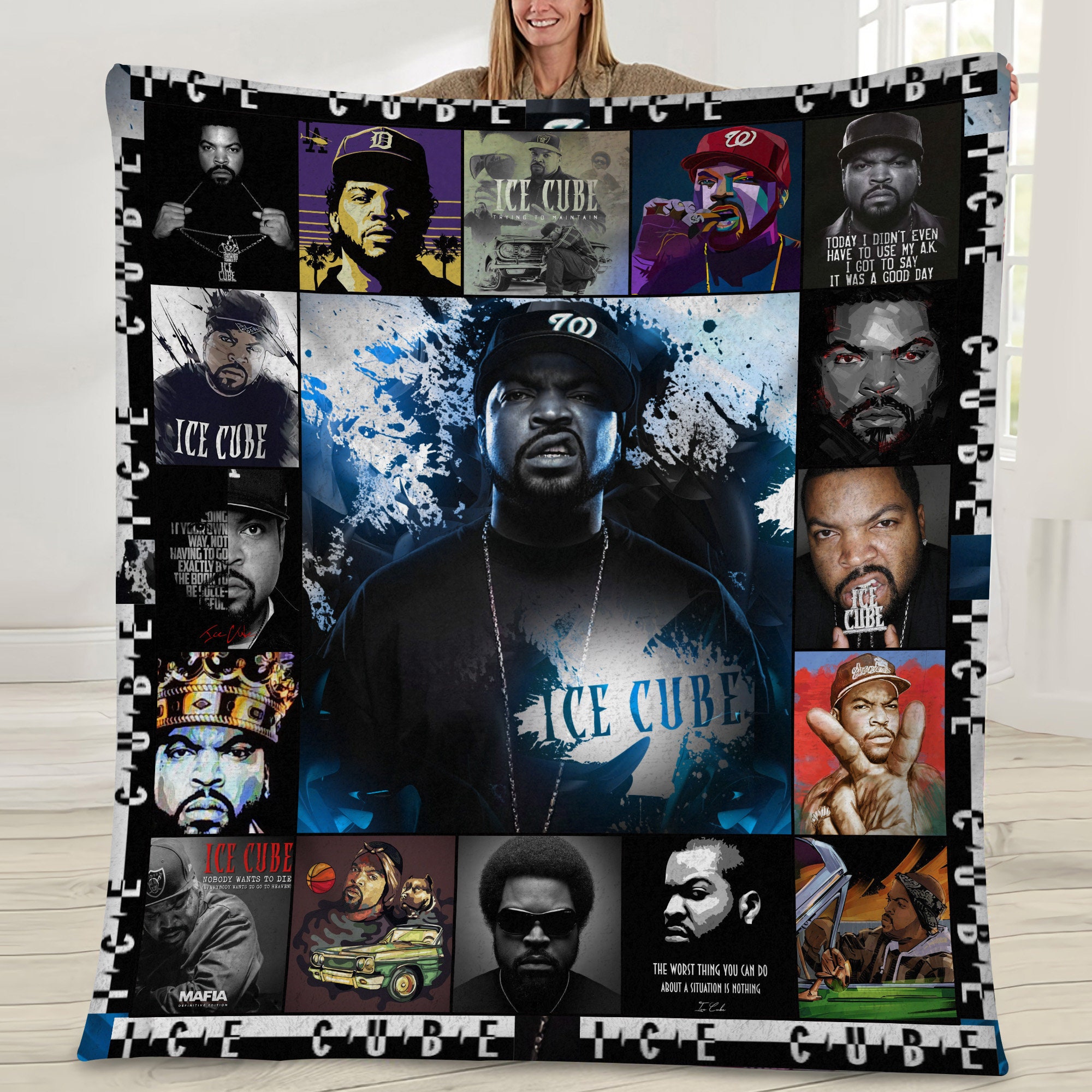 Ice Cube Rapper Blanket