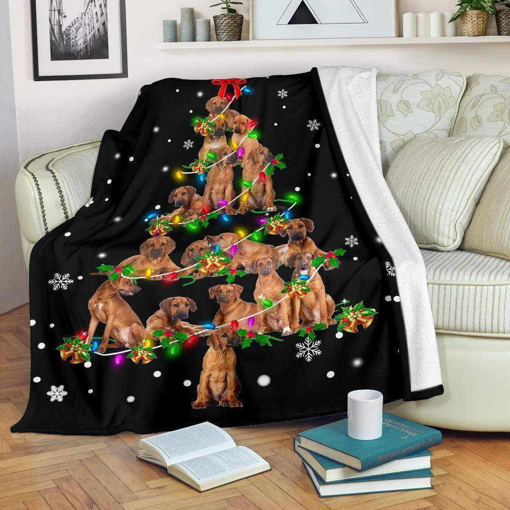 Ideal Rhodesian Ridgeback Christmas Tree Blanket