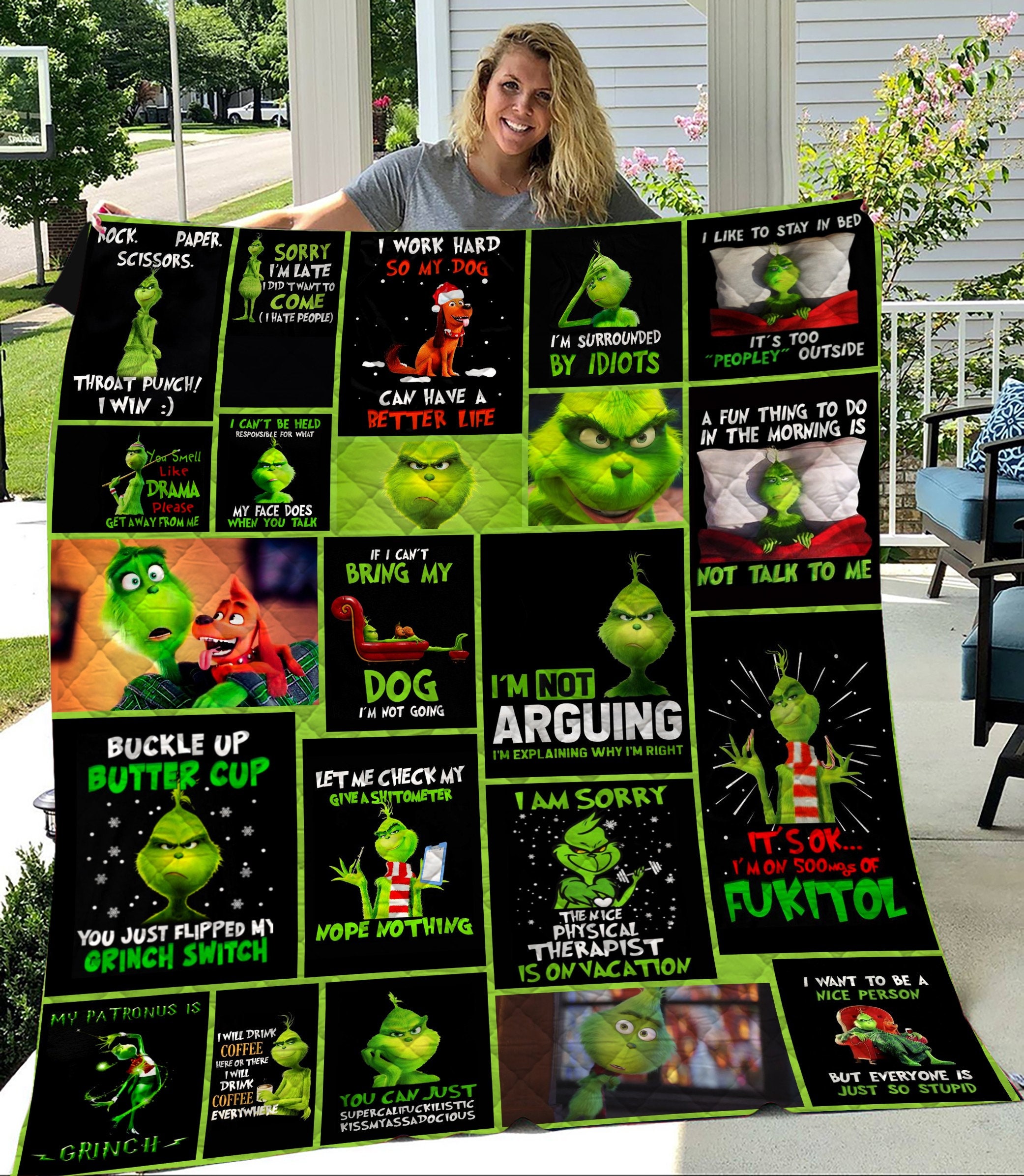 Is This Jolly Enough Grinch Blanket