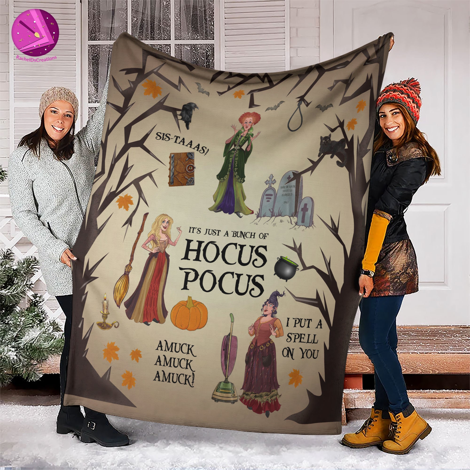 It’s Just A Bunch Of Hocus Pocus Witch Halloween Blanket