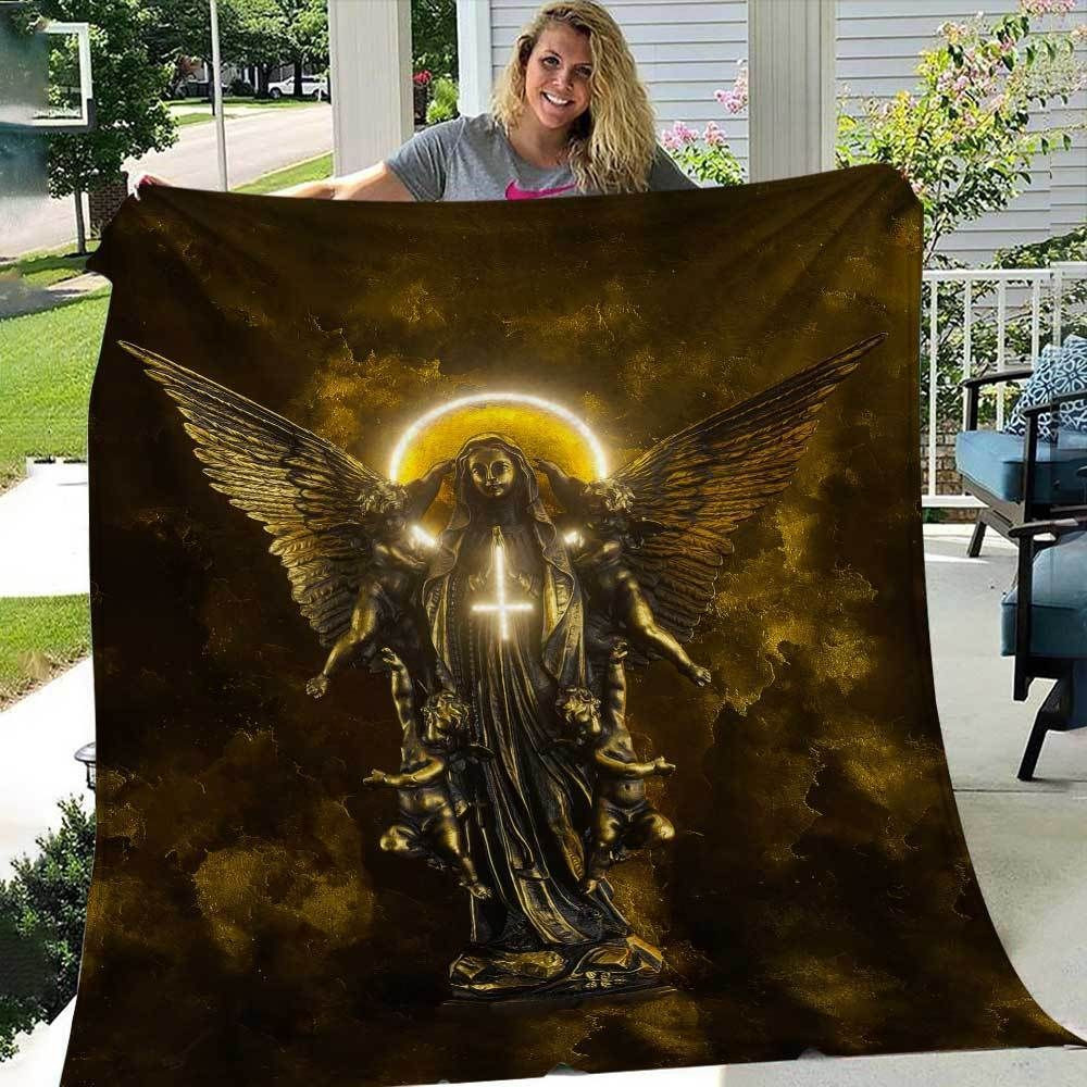 Jesus God Descended Cross For Christ Christian Blanket