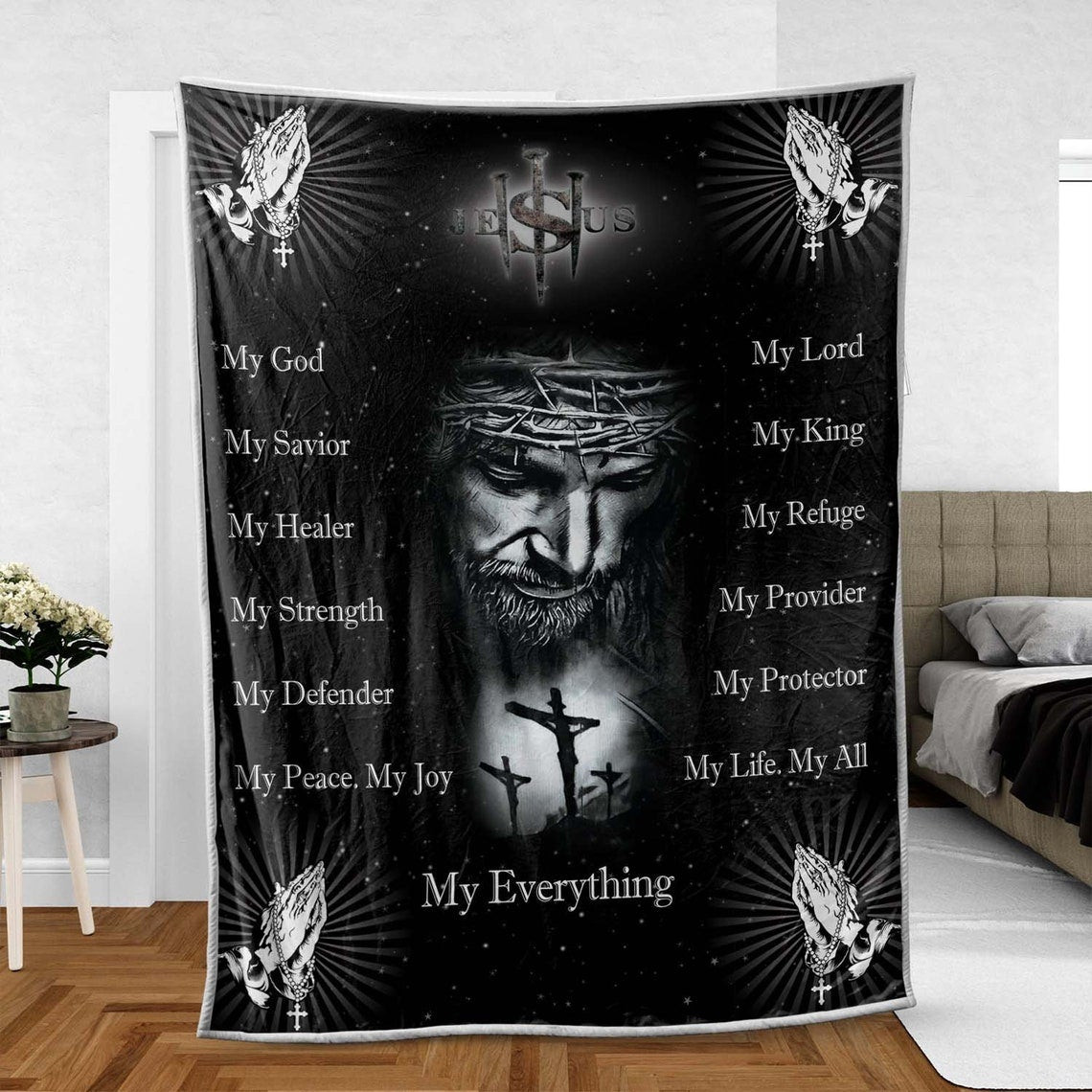 Jesus Is My Everything Cross God For Christ Christian Blanket