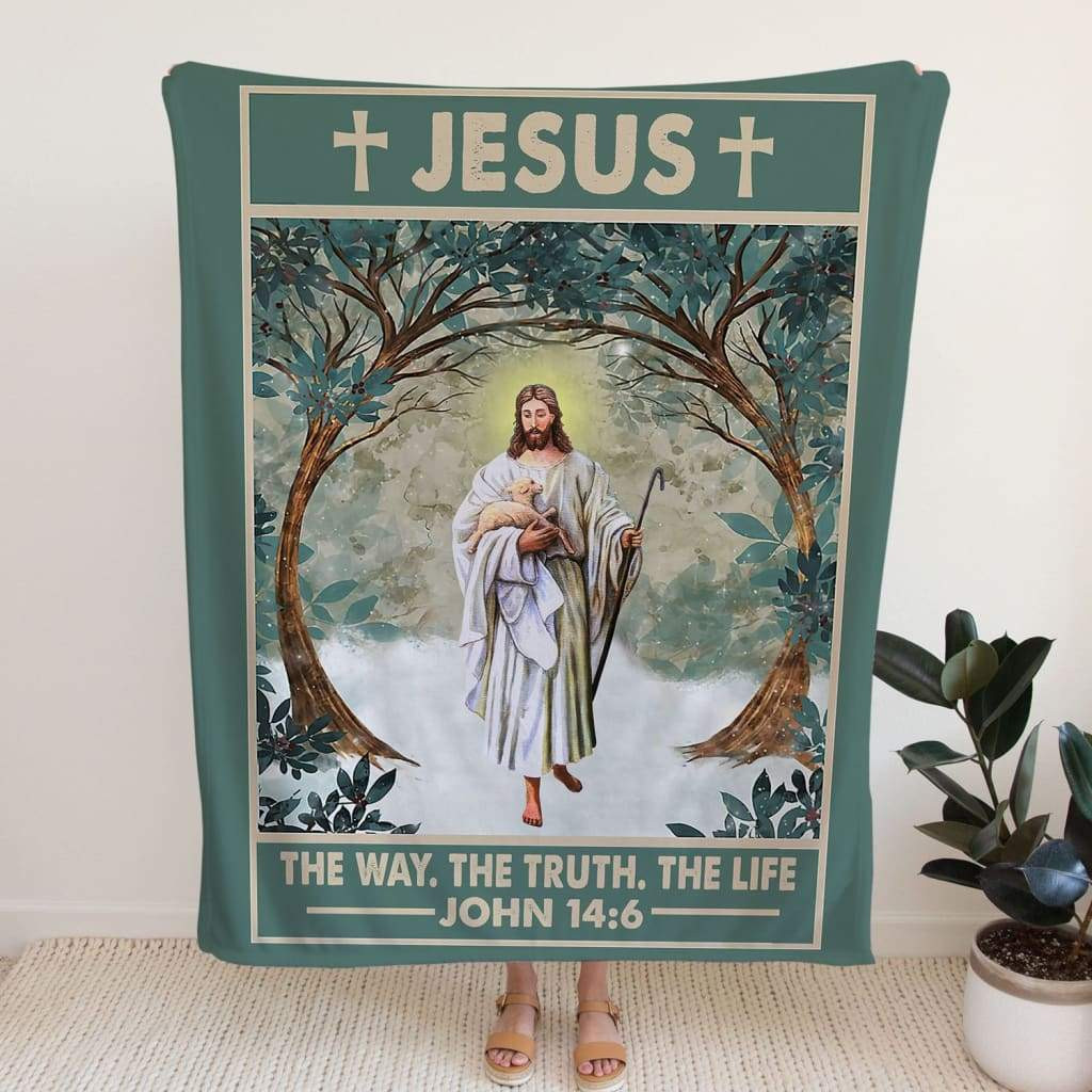 Jesus John Jesus The Way The Truth The Life Bible Verse For Christ Christian Blanket