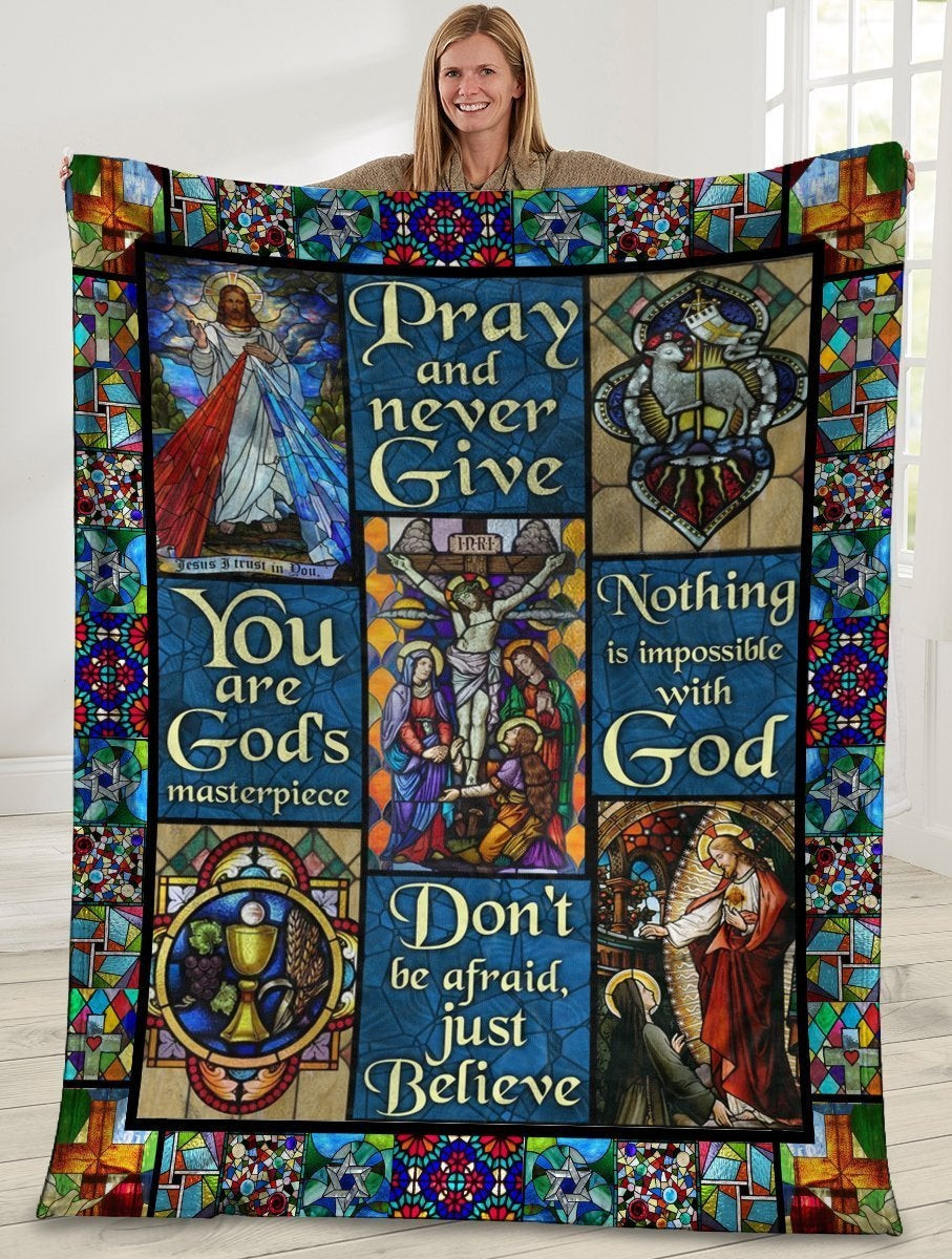 Jesus Nothing Is Impossible With God For Christ Christian Blanket