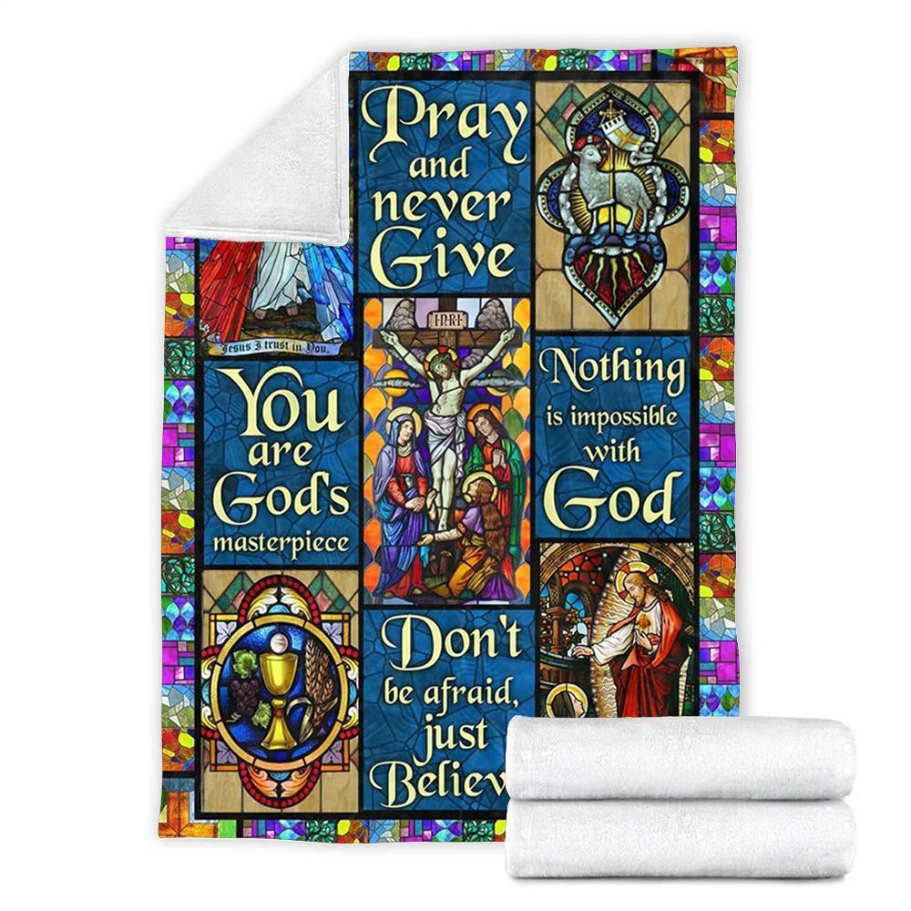 Jesus Nothing Is Impossible With God For Christ Christian Blanket