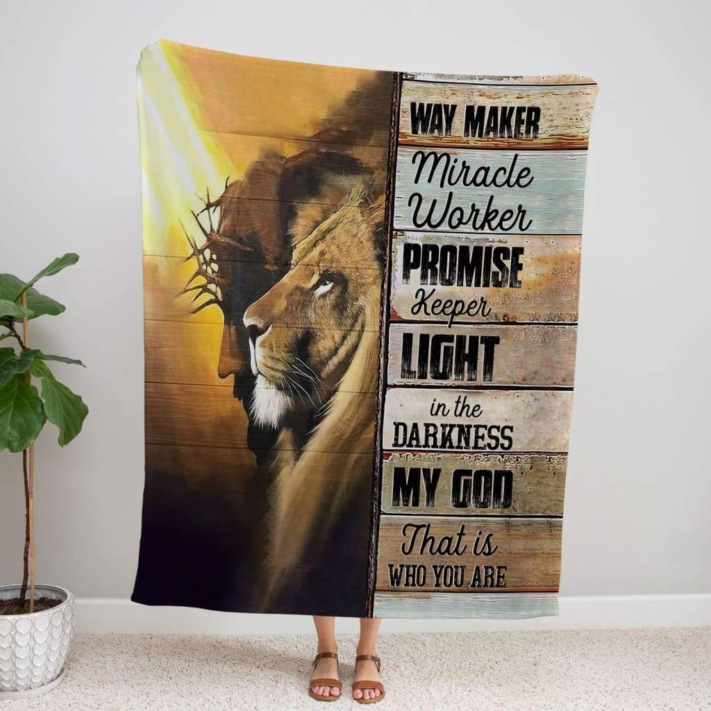 Jesus Way Maker Lion Of Judah Promise Light My God For Christ Christian Blanket