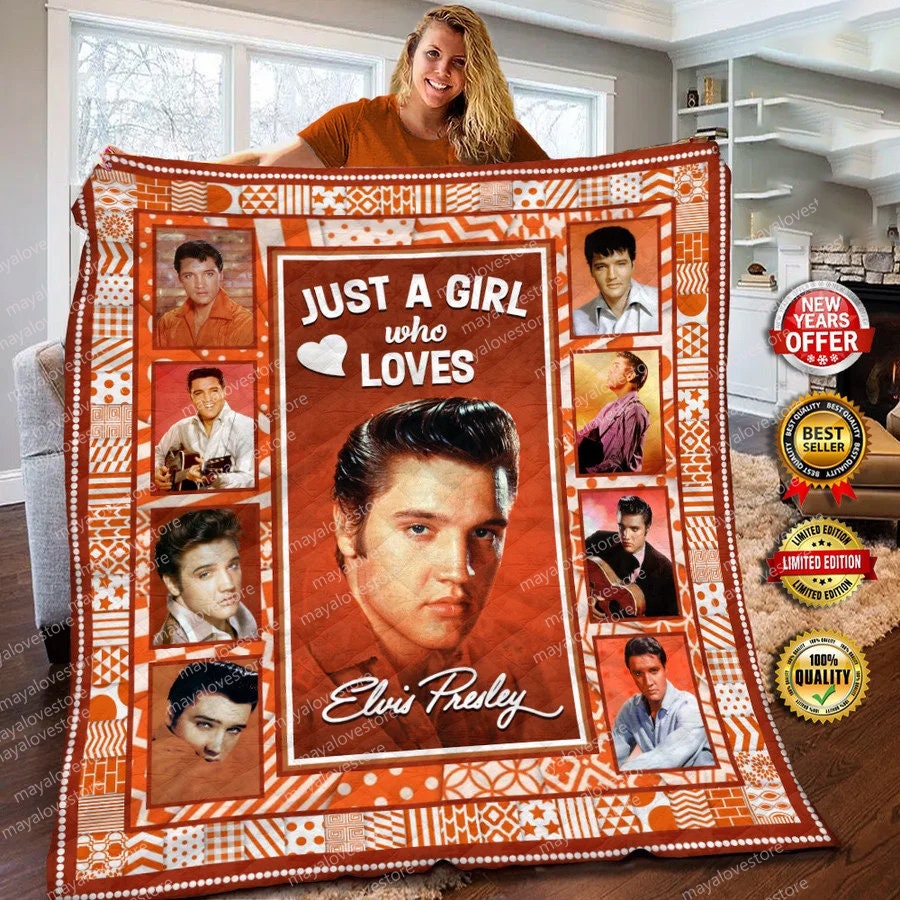 Just A Girl Love Elvis Presley 2024 Movie Quilt Blanket