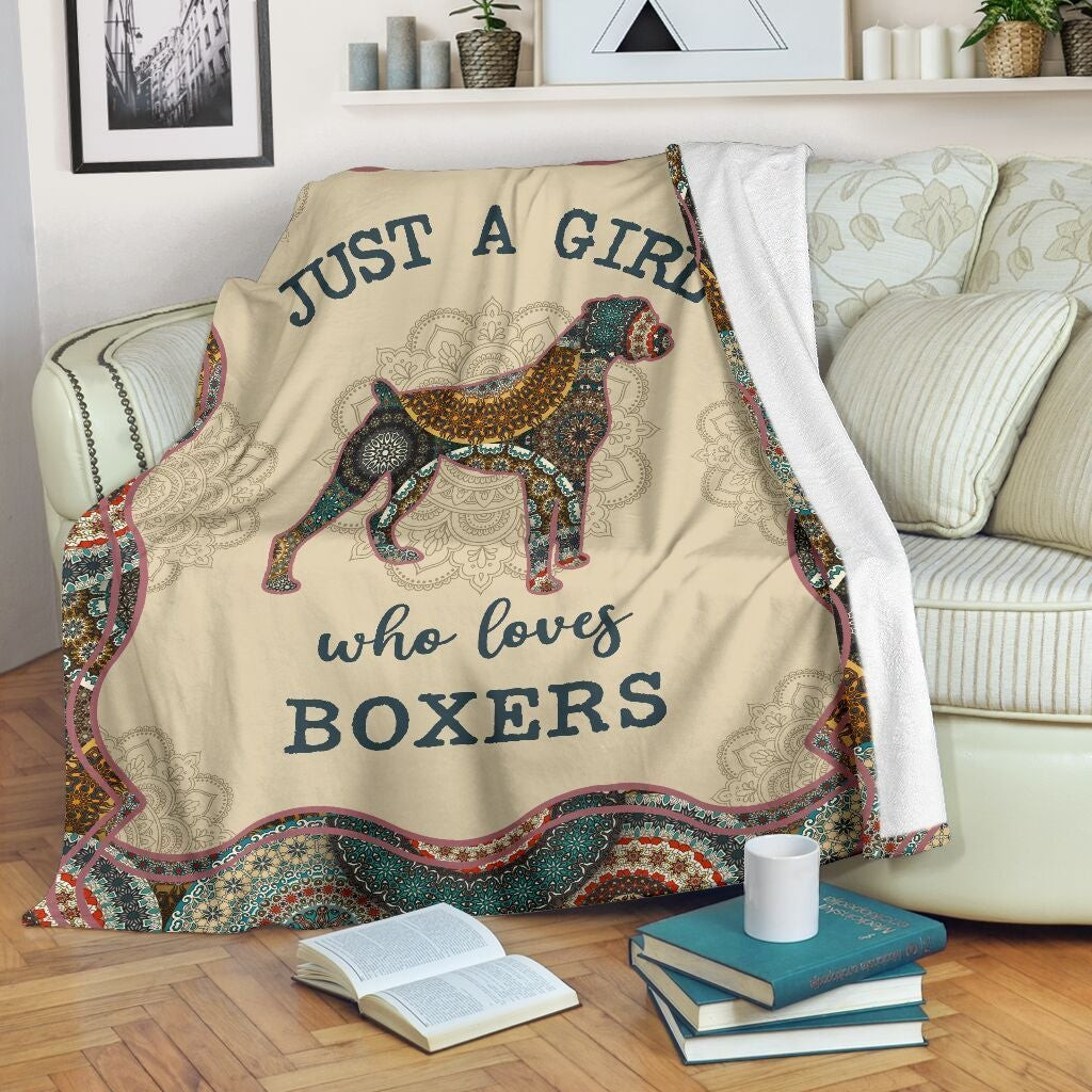 Just A Girl Who Love Boxes Mandala Blanket