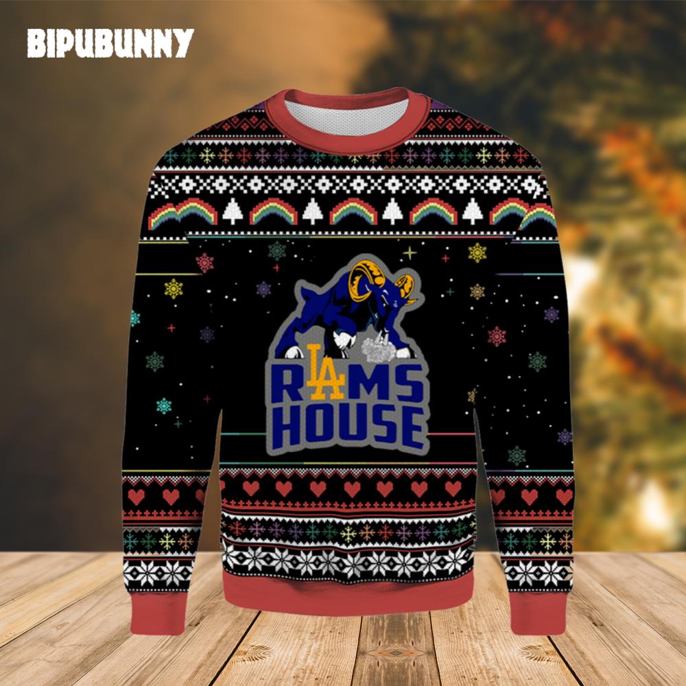 L.A. Rams House Ugly Logo Ugly Christmas Sweater