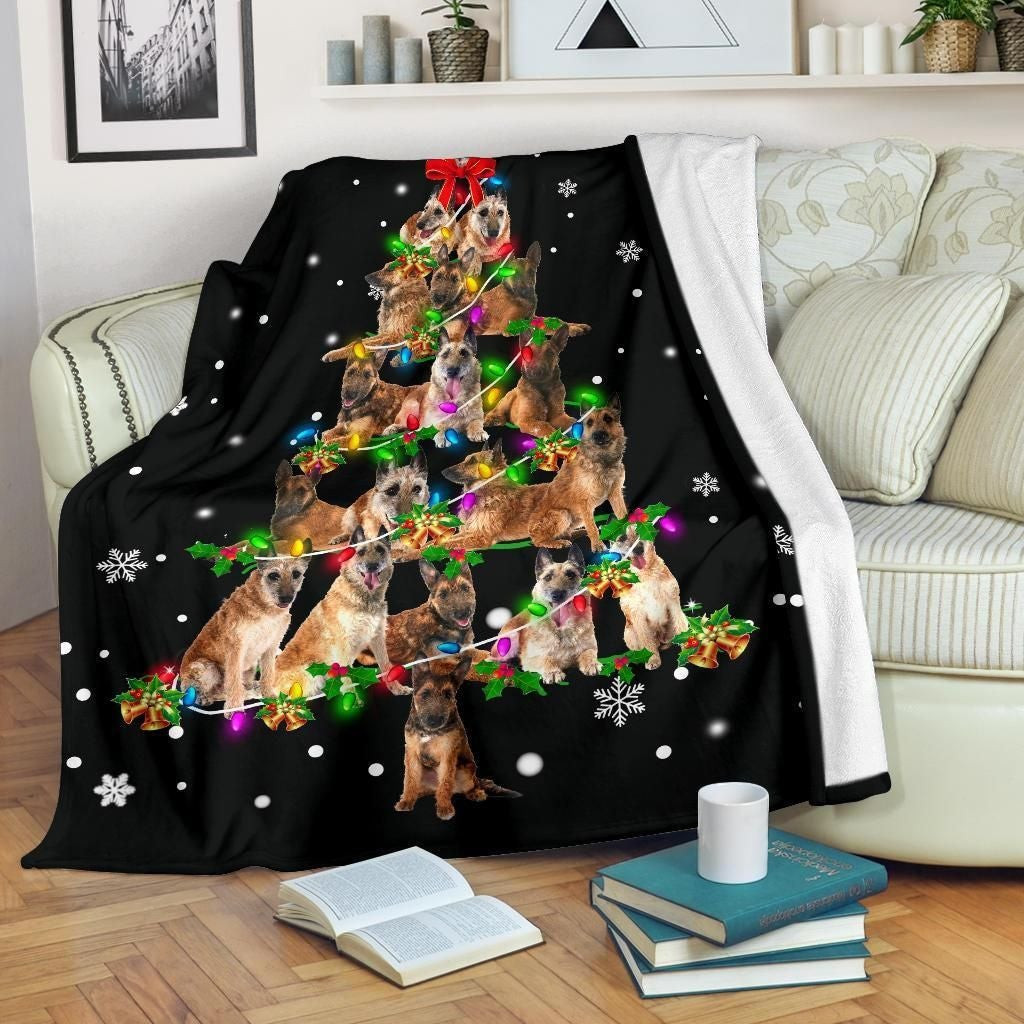 Laekenois Dog Christmas Tree For Xmas Blanket