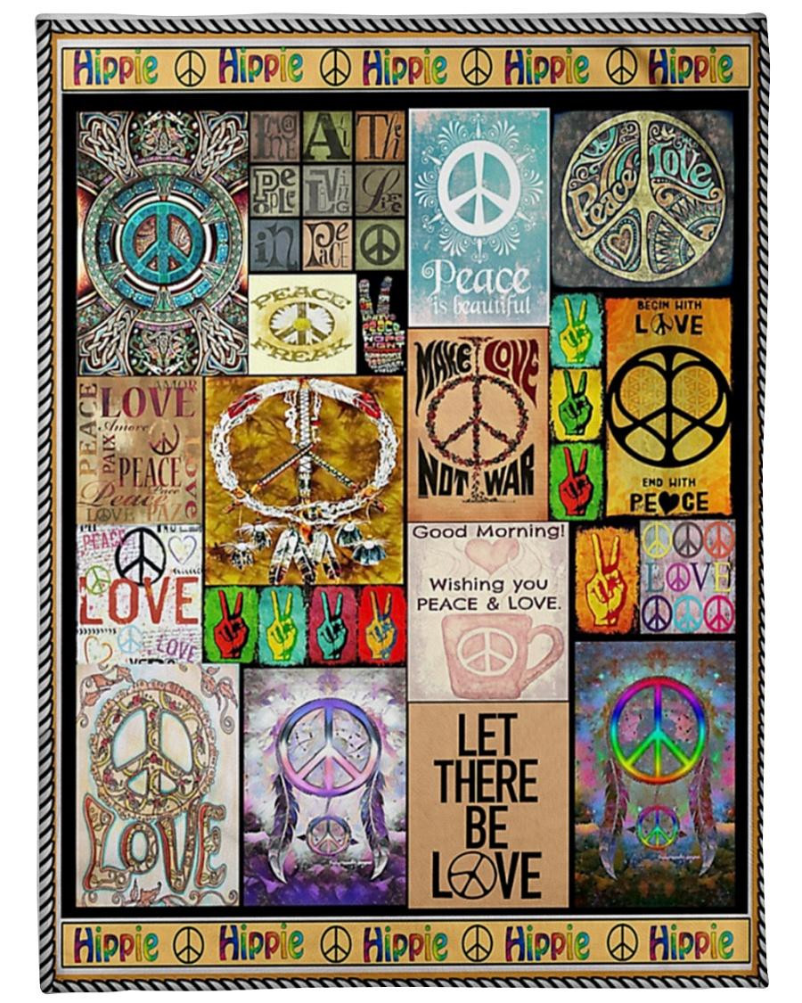 Let There Be Love Hippie Peace Sign Blanket