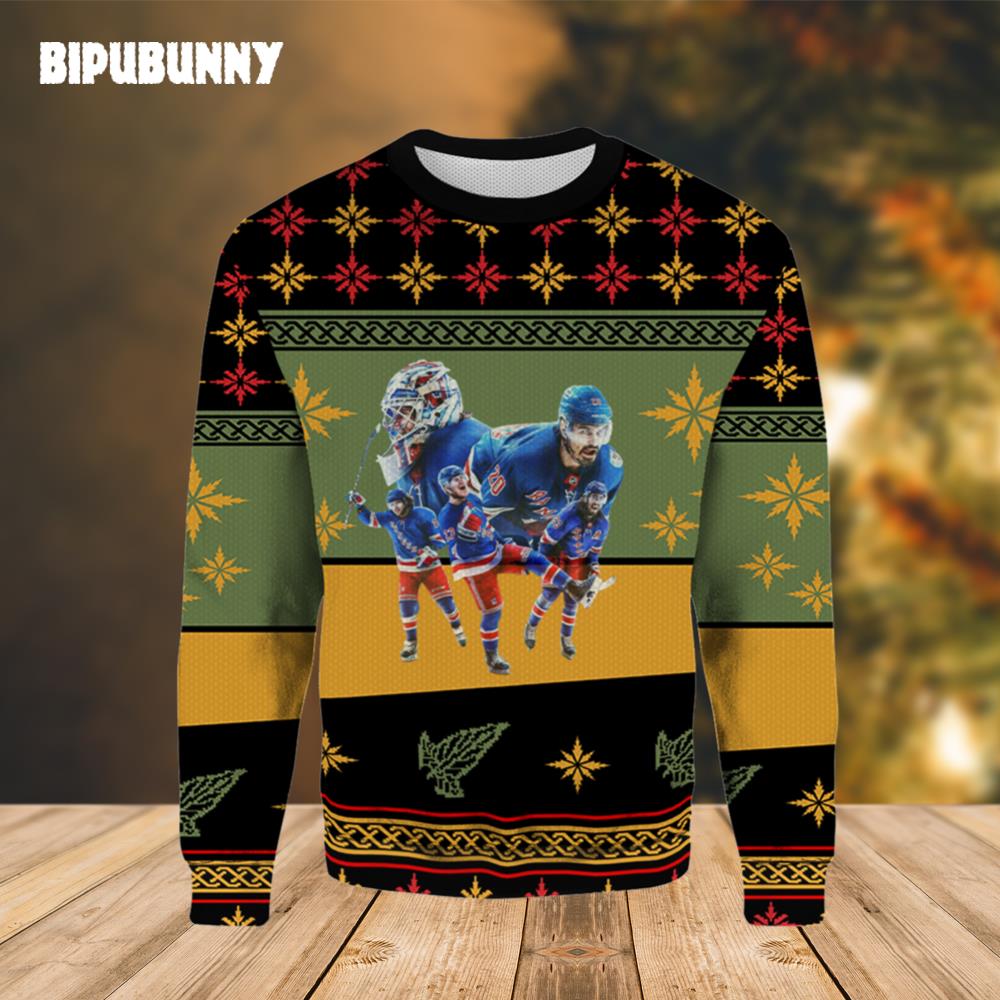 Let’s Go New York Ranger Ugly Christmas Sweater