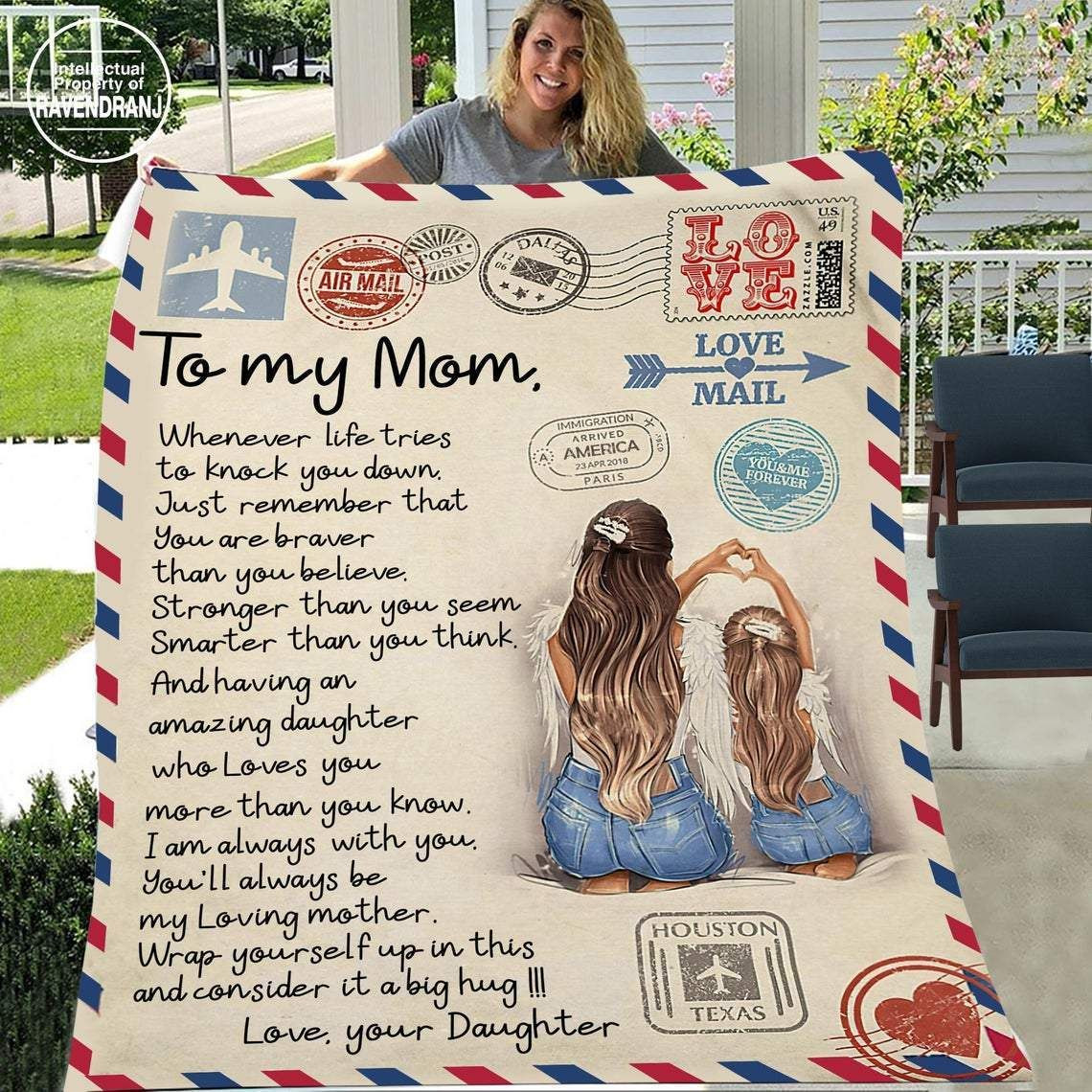 Letter Gift For Mom You Are Braver Than You Believe Blanket