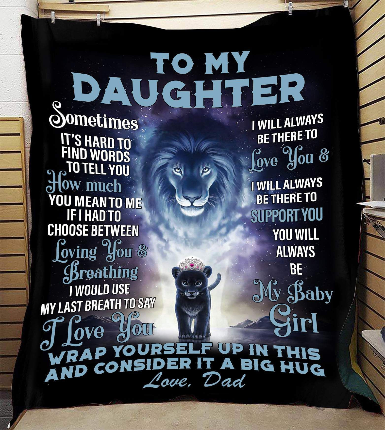 Lion Gift For Daughter How Much You Mean To Me Blanket