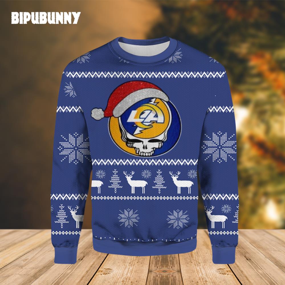 Los Angeles Rams Skull Ugly Christmas Sweater