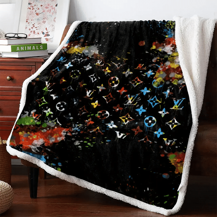 Louis Vuitton Colorful Limited Editition Fleece Blankets 002