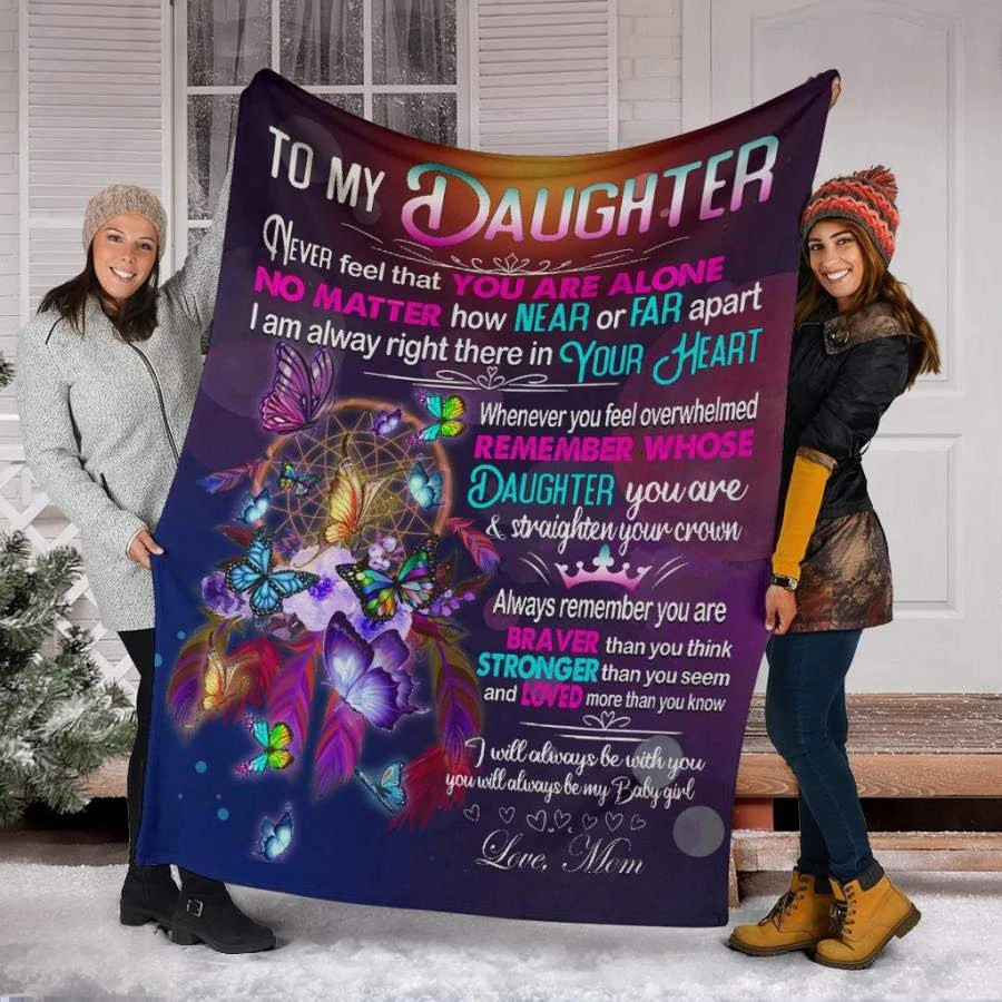 Love Mom To My Daughter Mother Blanket