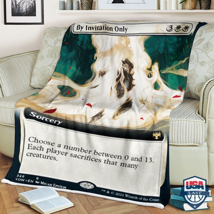 Magic The Gathering By Invitation Only Card Fleece Blanket