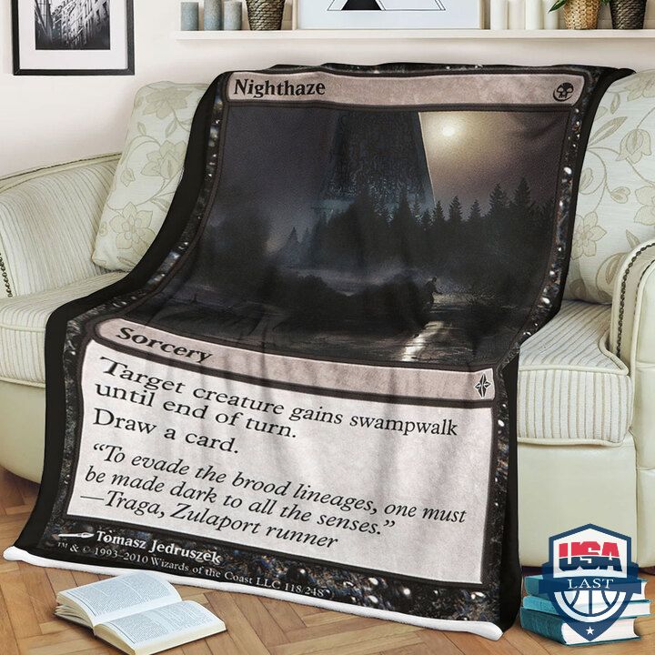 Magic The Gathering Game Nighthaze Sherpa Blanket