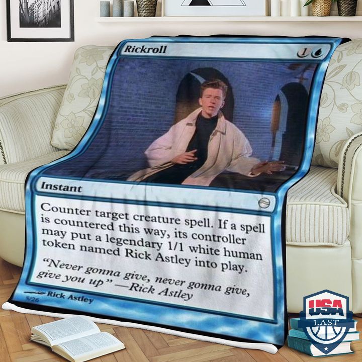 Magic The Gathering Game Rickroll Blanket