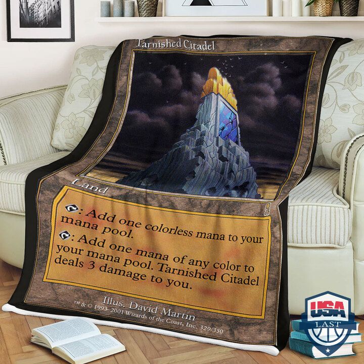 Magic The Gathering Game Tarnished Citadel Sherpa Blanket