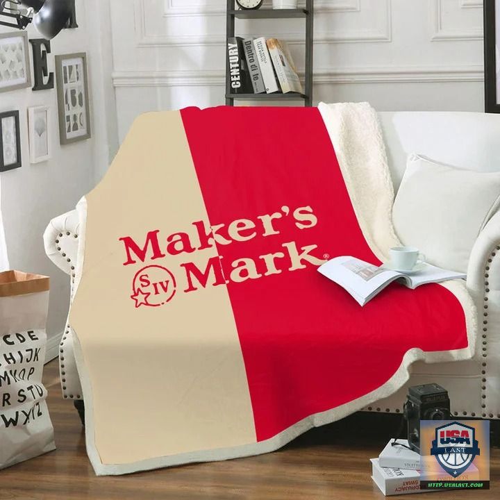 Maker’s Mark Whisky Soft Blanket, Woven Blanket