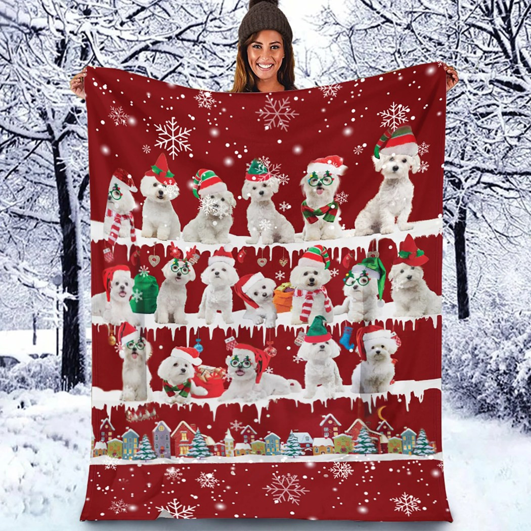 Maltese Christmas Blanket