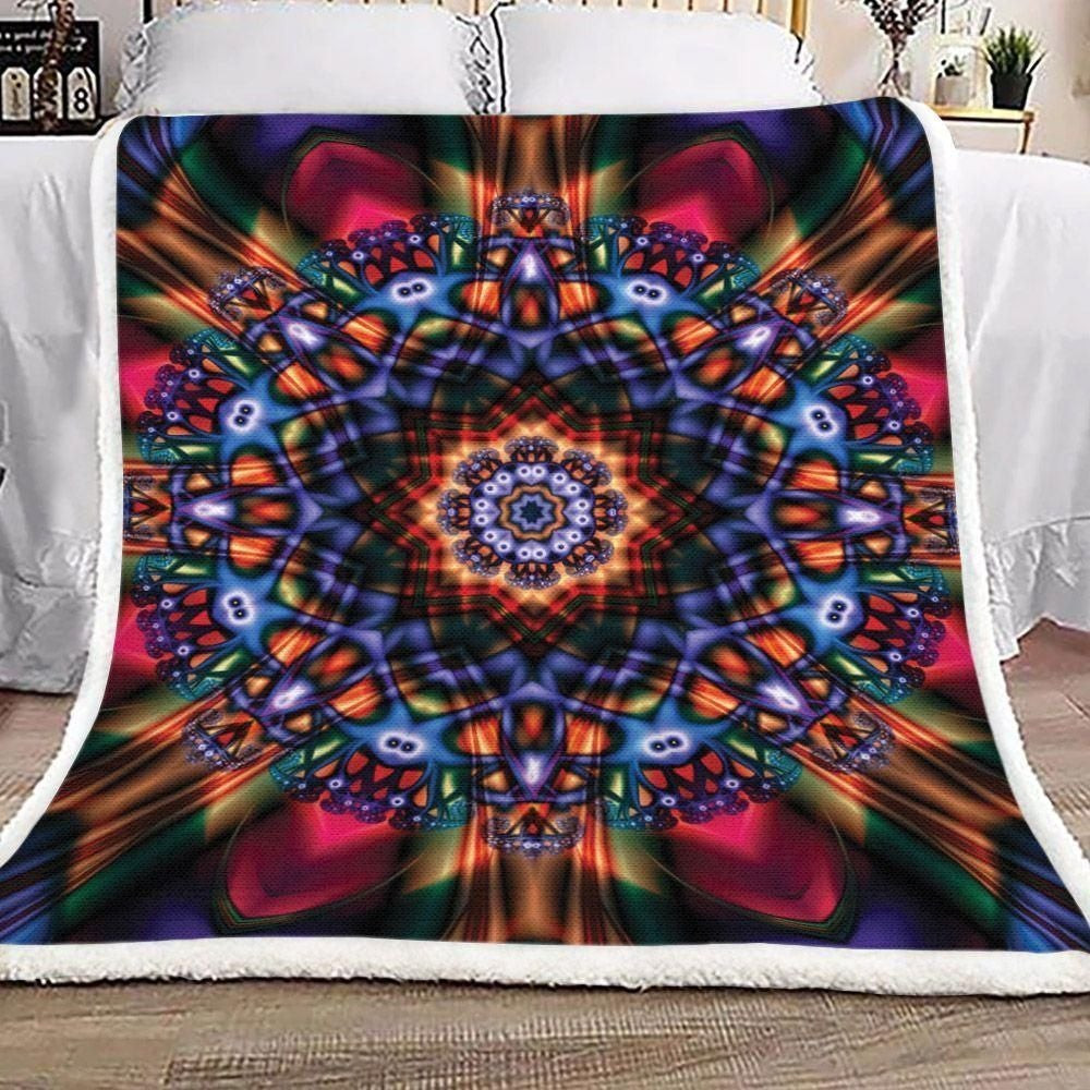 Mandala Colorful Reflection Pattern Blanket