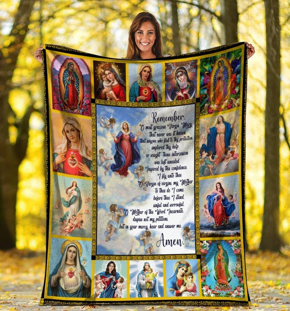 Mary Mother Of Jesus Amen For Christ Christian Blanket