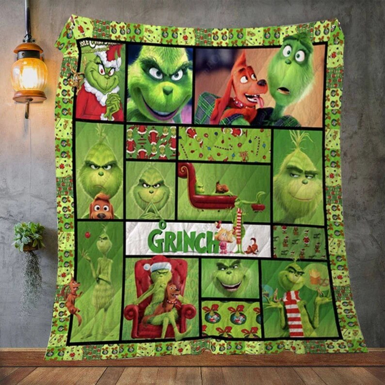 Merry Christmas Grinch Blanket