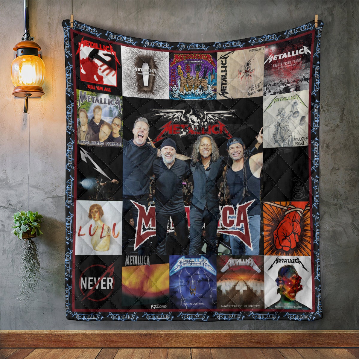 Metallica Rock Band Album Covers Fleece Blanket