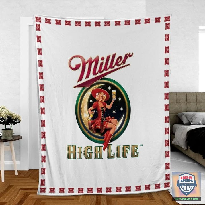 Miller High Life Soft Blanket, Woven Blanket