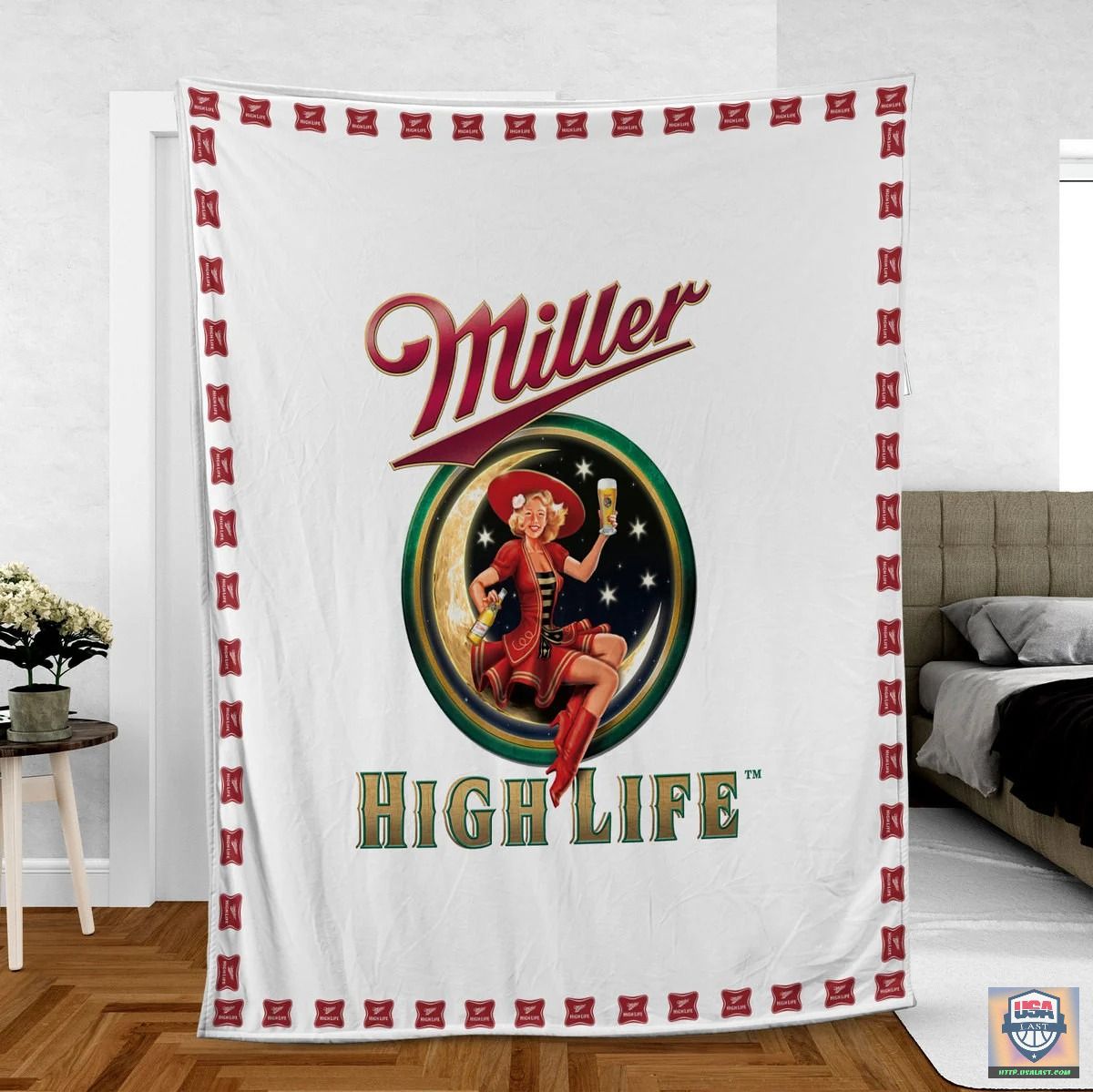 Miller High Life Soft Blanket, Woven Blanket