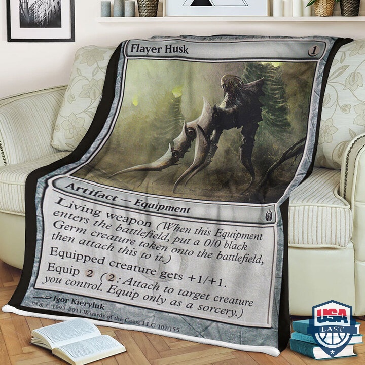 MTG Card Game Flayer Husk Fleece Blanket