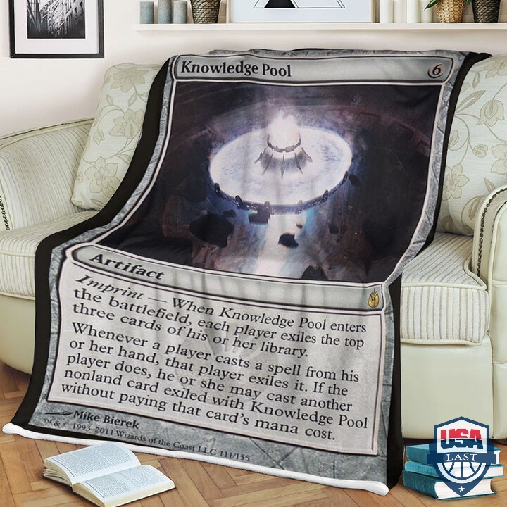 MTG Card Game Knowledge Pool Fleece Blanket