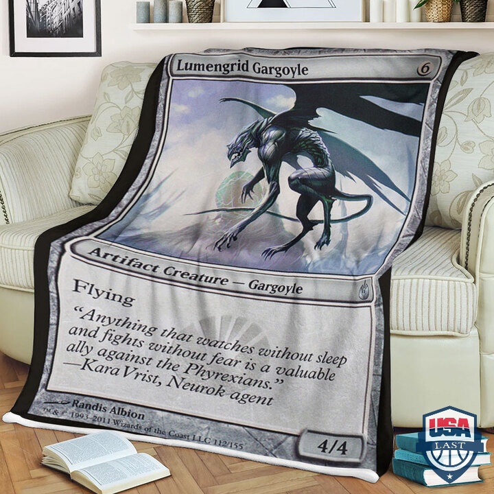 MTG Card Game Lumengrid Gargoyle Fleece Blanket